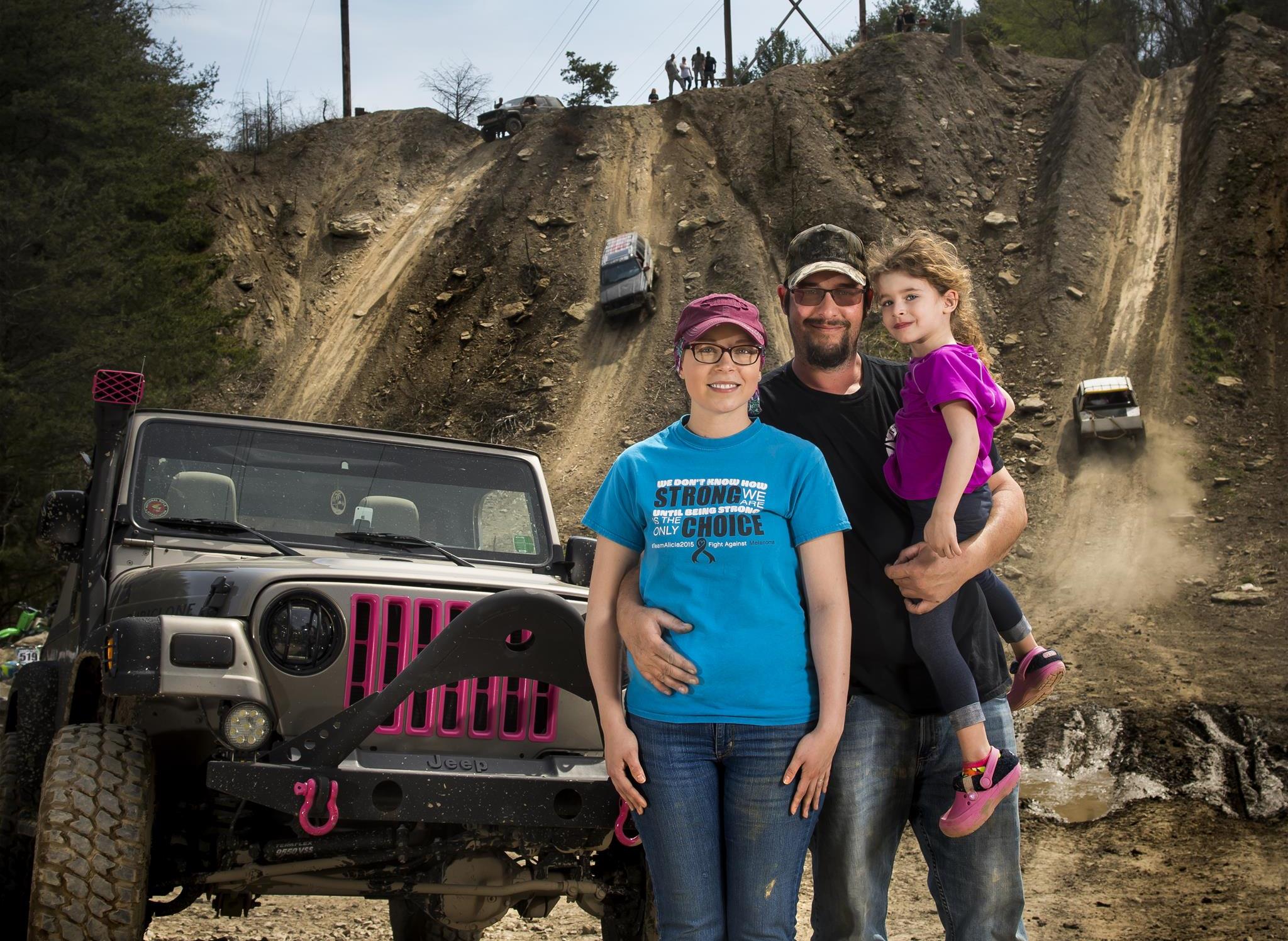 Cancer survivor Alicia Mitchell and family