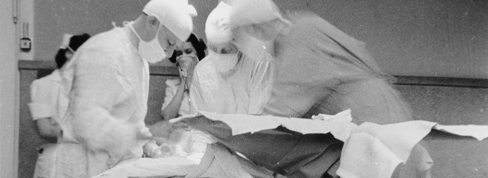 1942 surgeons operate on baby at Bartholomew County Hospital