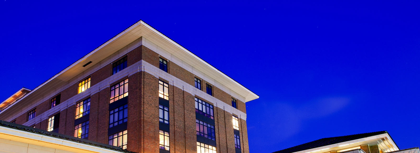 Columbus Regional Hospital exterior, night