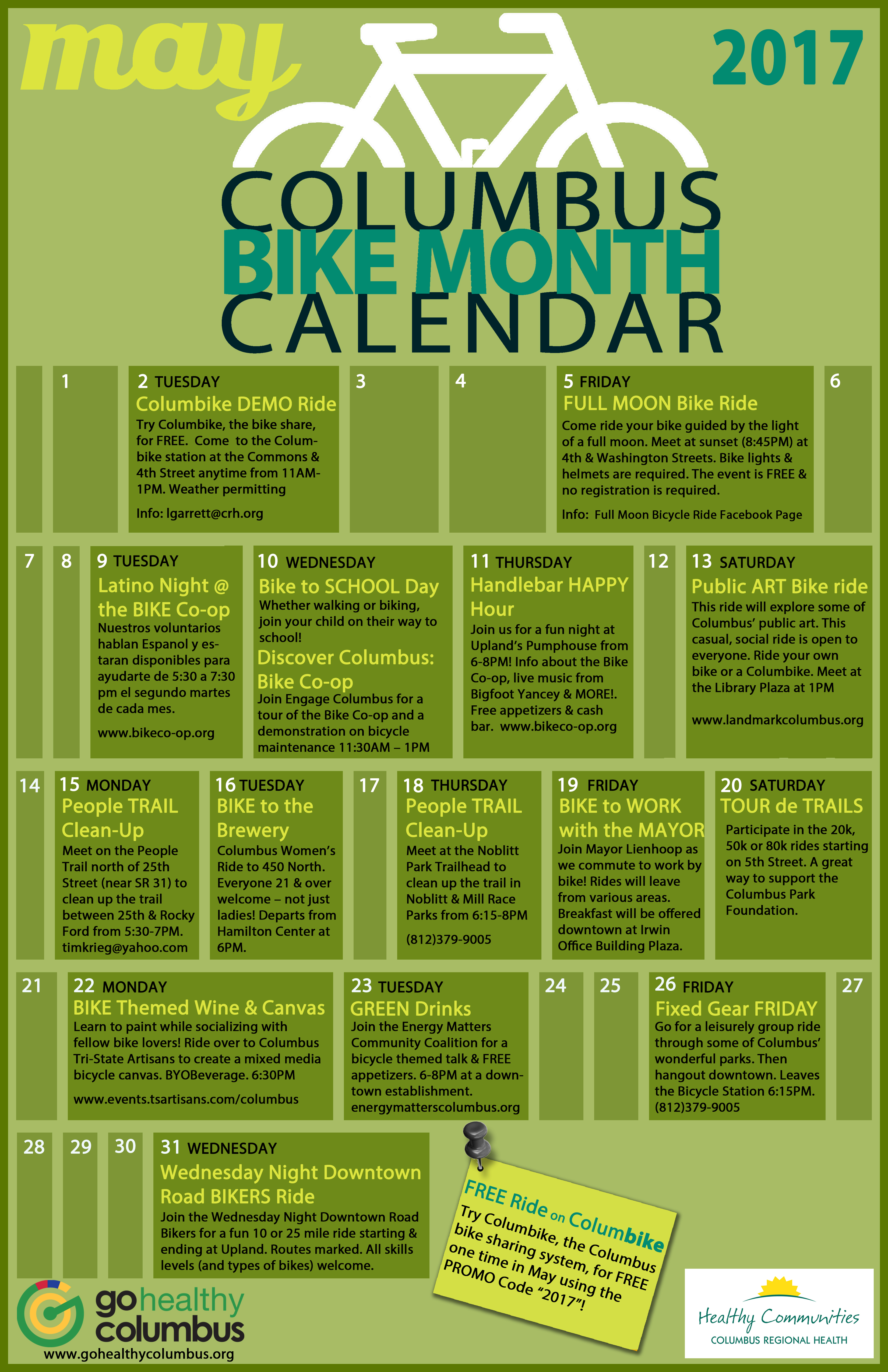 bike month calendar bike month calendar