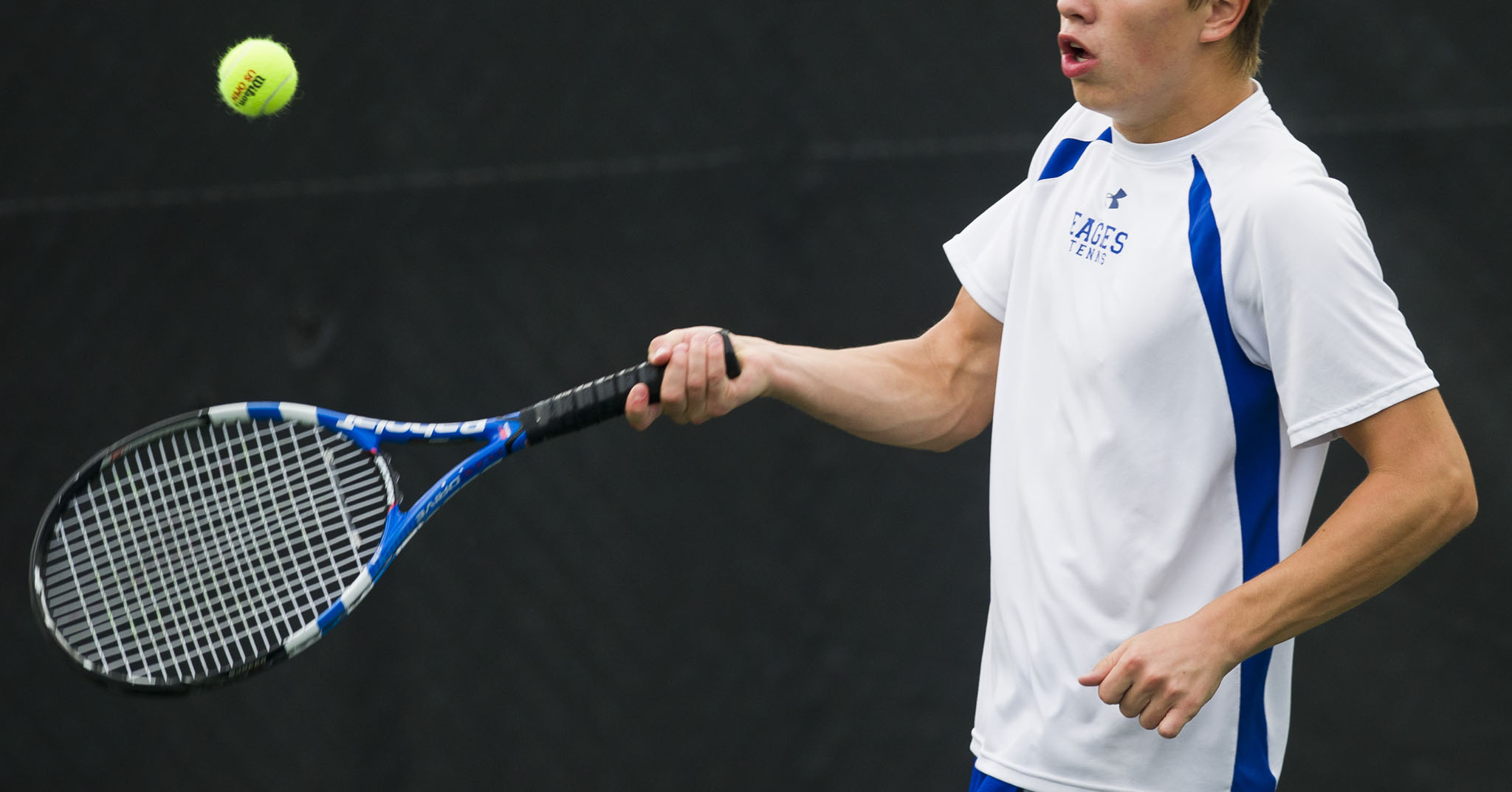 brown_county_tennis Brown County boys tennis player connecting with a forehand shot