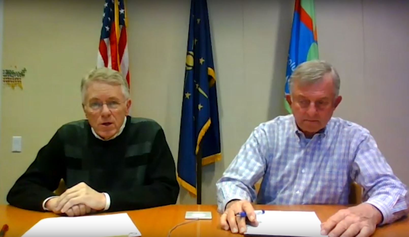 hideme_video-thumb Mayor Jim Lienhoop and commissioner Carl Lienhoop.