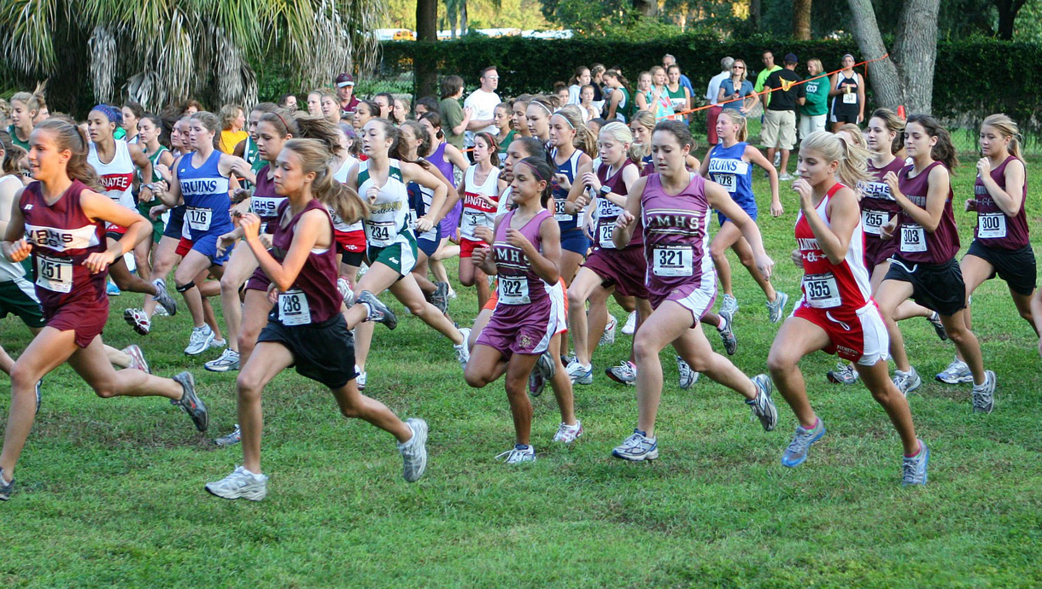 High school girls cross country runners